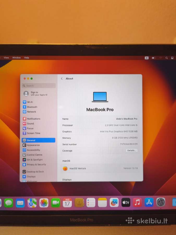 MacBook A1708 ,8gb RAM - nuotraukos Nr. 7