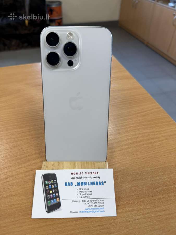 iPhone 15 Pro Max 1tb White Kaina 550eur - nuotraukos Nr. 2