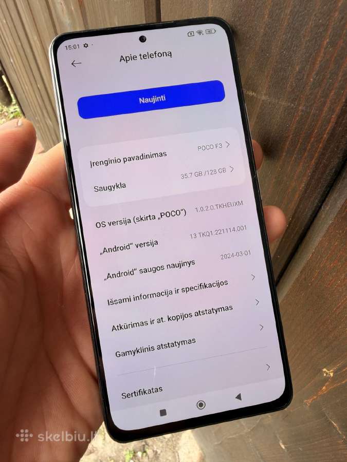 Poco F3 128gb 6+2ram - nuotraukos Nr. 5