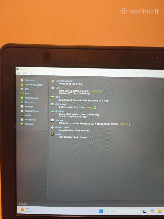 Dell E7270 kompiuteris ,i5-6300u , 16gb RAM - nuotraukos Nr. 6