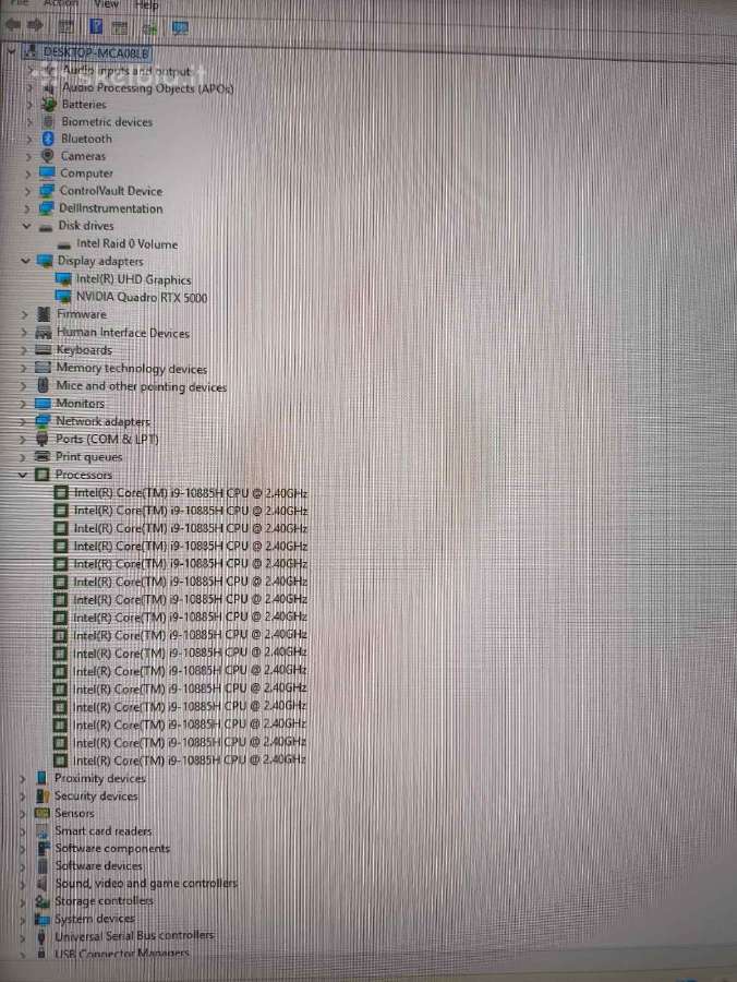 17.3 Fhd Ips i9-10885h 32gb 1tb SSD Rtx 5000 16gb - nuotraukos Nr. 5