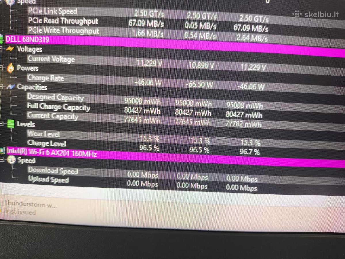 17.3 Fhd Ips i9-10885h 32gb 1tb SSD Rtx 5000 16gb - nuotraukos Nr. 7