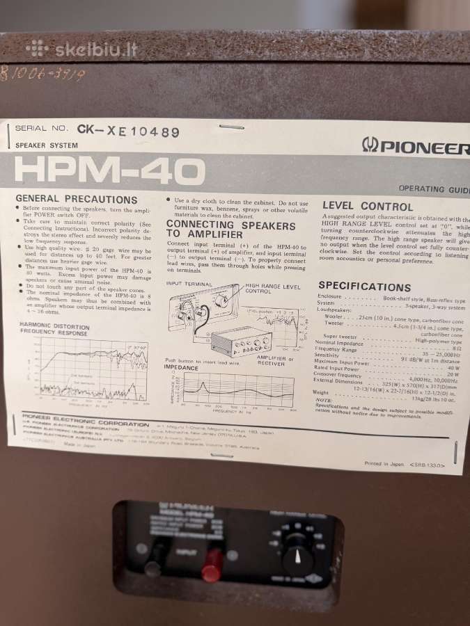 Pioneer Hpm-40 - nuotraukos Nr. 3
