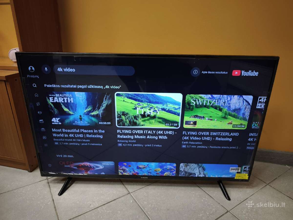 43" Xiaomi Smart TV 4k Youtube Netflix! Garantija! - nuotraukos Nr. 3