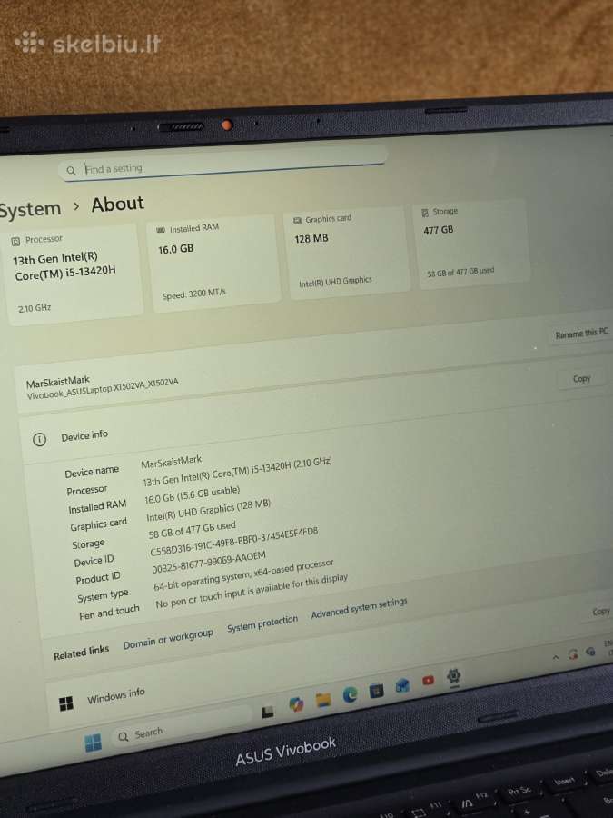 Asus vivobook 15 - nuotraukos Nr. 5