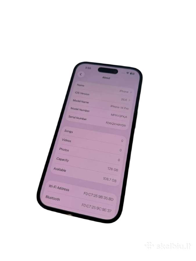 iPhone 14 Pro 128gb + 3 mėn. garantija - nuotraukos Nr. 6