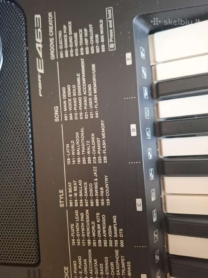 Naujas sintezatorius Yamaha Psr463 iš ekspozicijos - nuotraukos Nr. 3