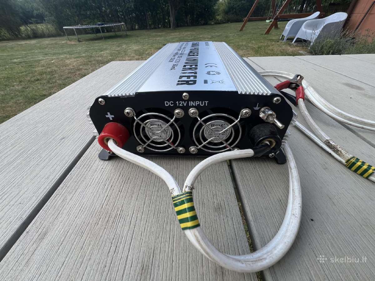 Įtampos keitiklis inverteris 1500 w 3000 max - nuotraukos Nr. 2