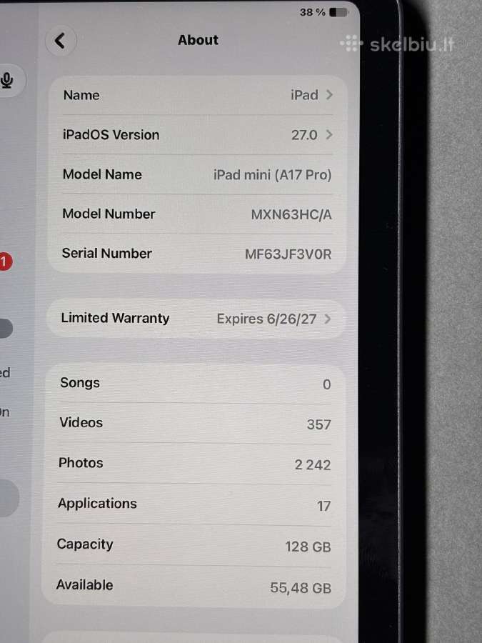 iPad mini 7th gen - nuotraukos Nr. 7