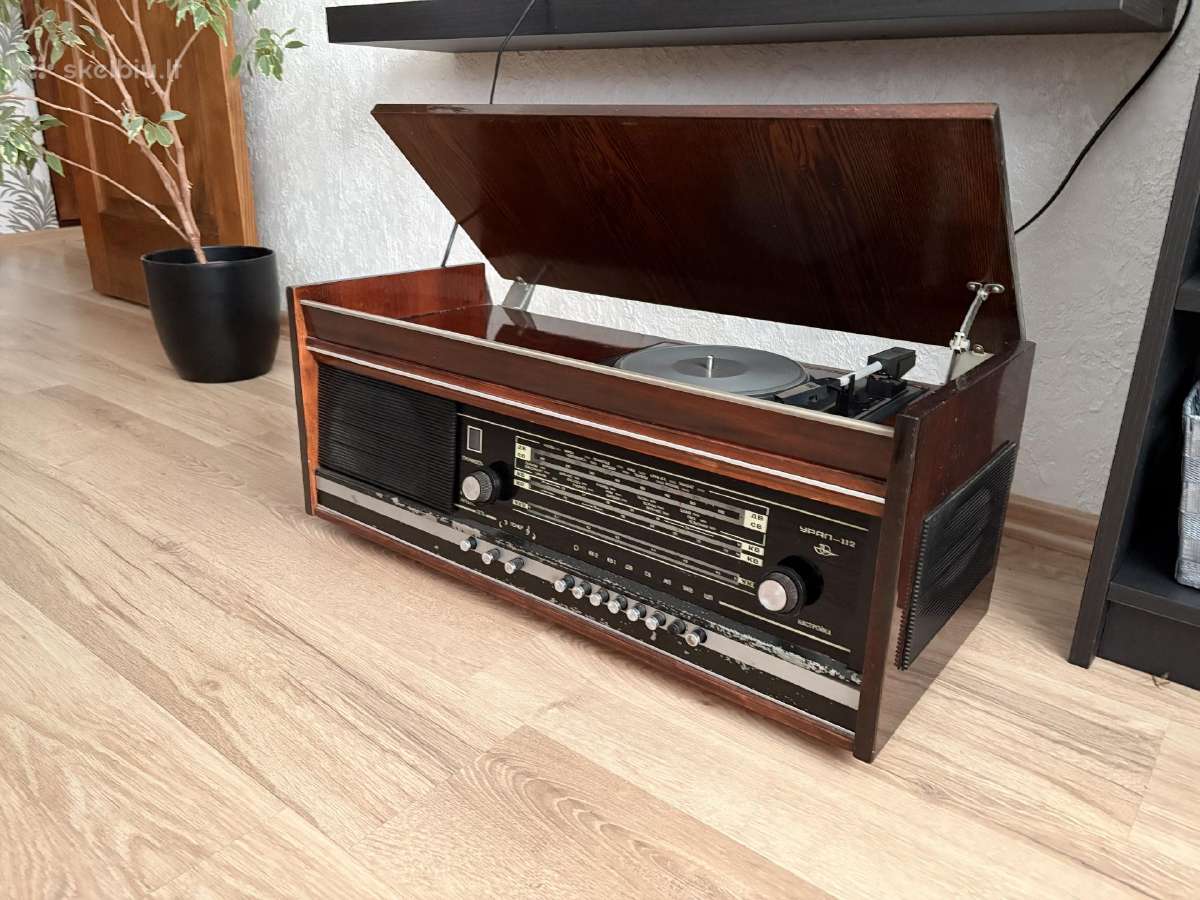 Ural-112 radijas su patefonu + vinilai - nuotraukos Nr. 5