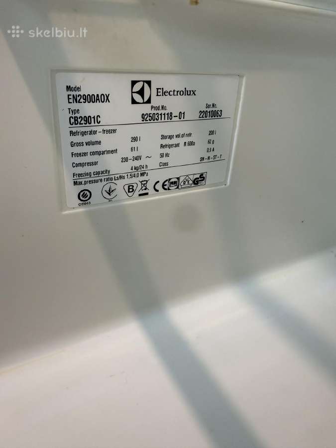 Electrolux Šaldytuvas - nuotraukos Nr. 6