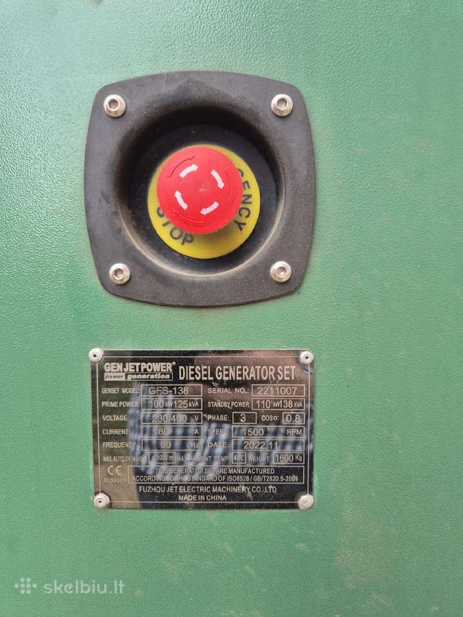 Generatorius 120 kw ir 100 kw - nuotraukos Nr. 6