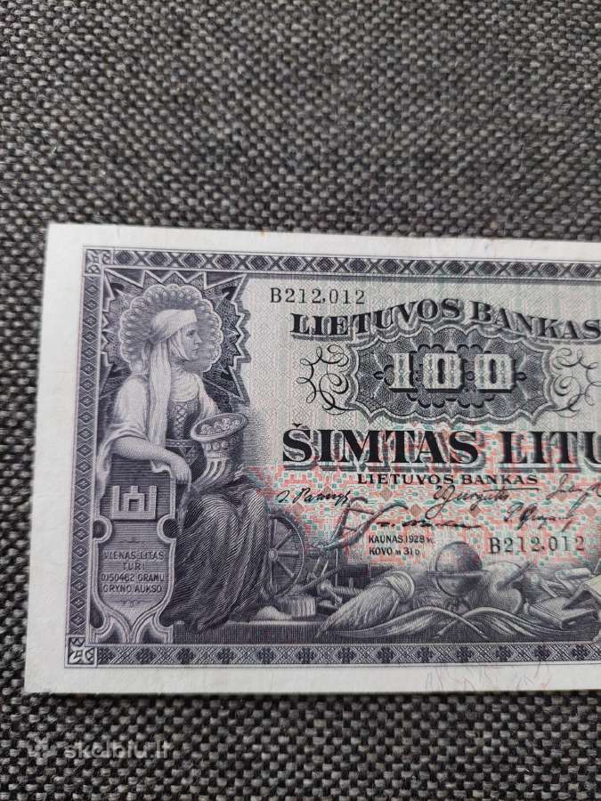 1928m. 100 Litų - nuotraukos Nr. 3