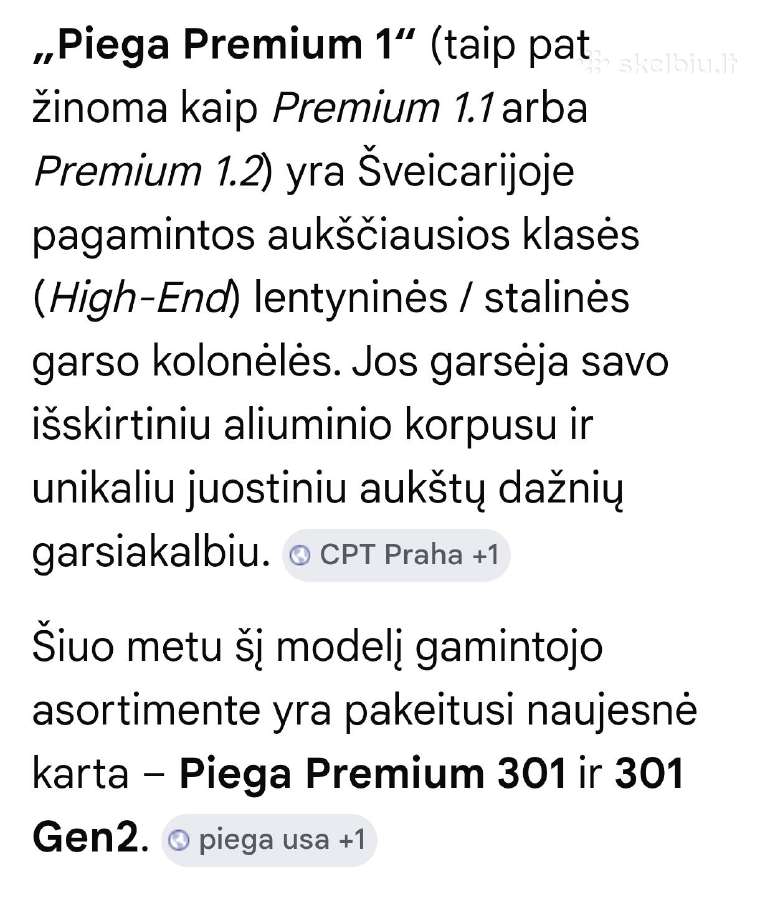 Piega Premium 1 High End lentininės kolonėlės - nuotraukos Nr. 7