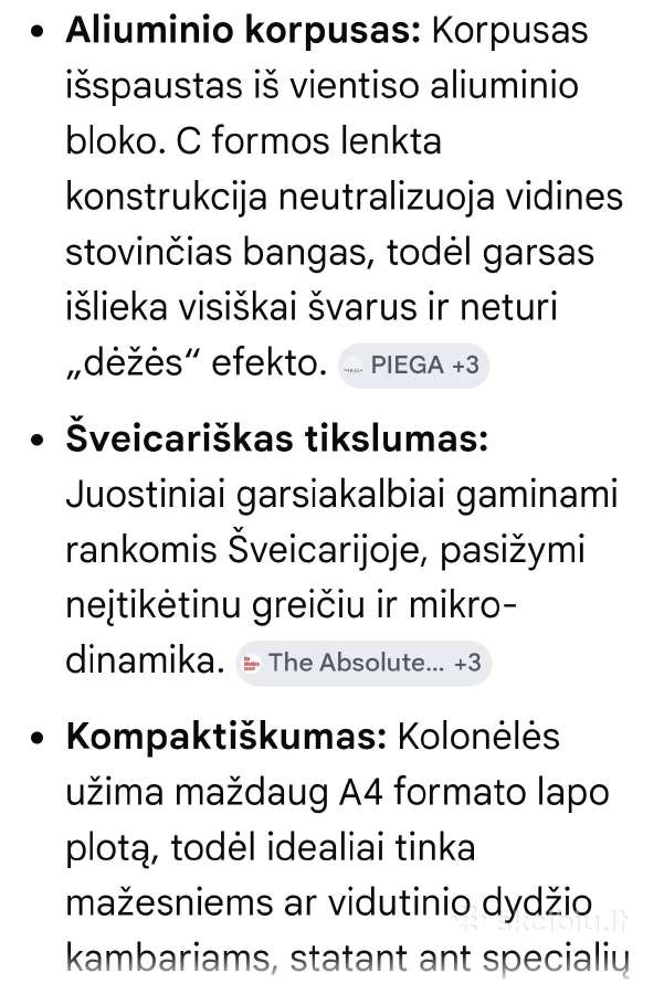 Piega Premium 1 High End lentininės kolonėlės - nuotraukos Nr. 9