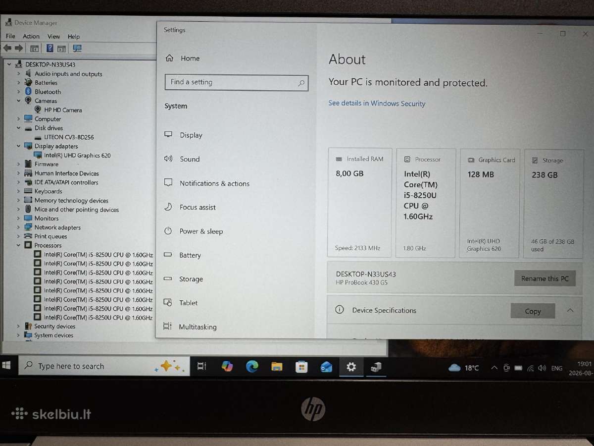 Hp Probook 430 G5 - nuotraukos Nr. 4