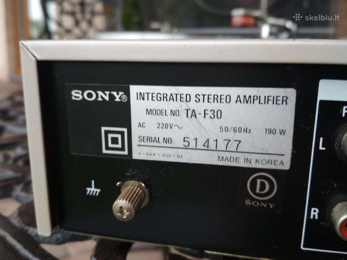 Stiprintuvas Sony Ta-f30 Integrated Stereo Amplifi - nuotraukos Nr. 3