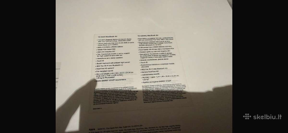 Apple MacBook Air 13 Retina 2019 - nuotraukos Nr. 5