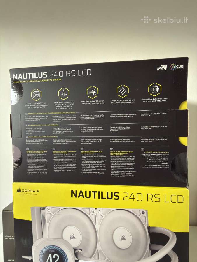 Naujas Corsair Nautilus 240 RS LCD Cpu aušintuvas - nuotraukos Nr. 3