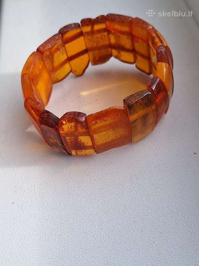 Gintarinė apyrankė sena, puikios būklės - nuotraukos Nr. 7