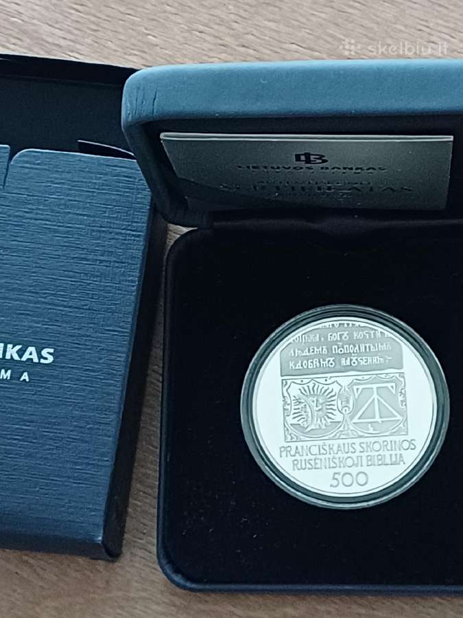Skorinos Biblija Lietuva 20 eurų sidabrinė moneta - nuotraukos Nr. 2