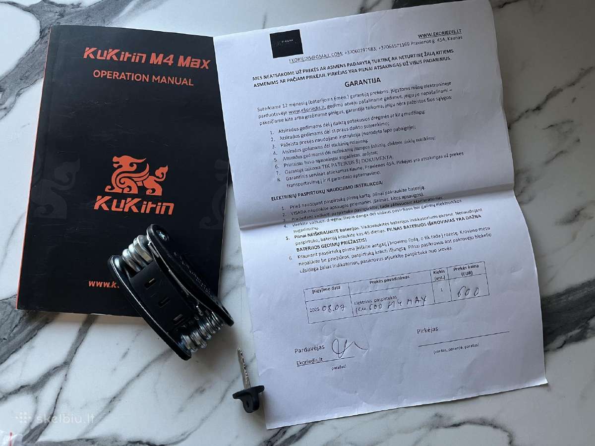 Parduodamas elektrinis paspirtukas Kukirin M4 Max - nuotraukos Nr. 5