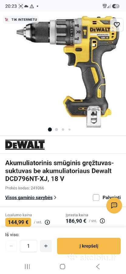 Dewalt suktukas,makita atstumo matuoklis - nuotraukos Nr. 3