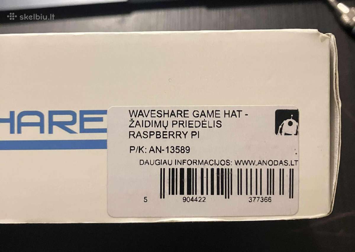 Parduodamas „Waveshare Game Hat“ (Raspberry Pi) - nuotraukos Nr. 7