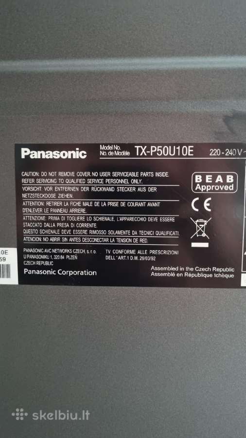 Plazminis televizorius Panasonic tx-p50u10e - nuotraukos Nr. 16
