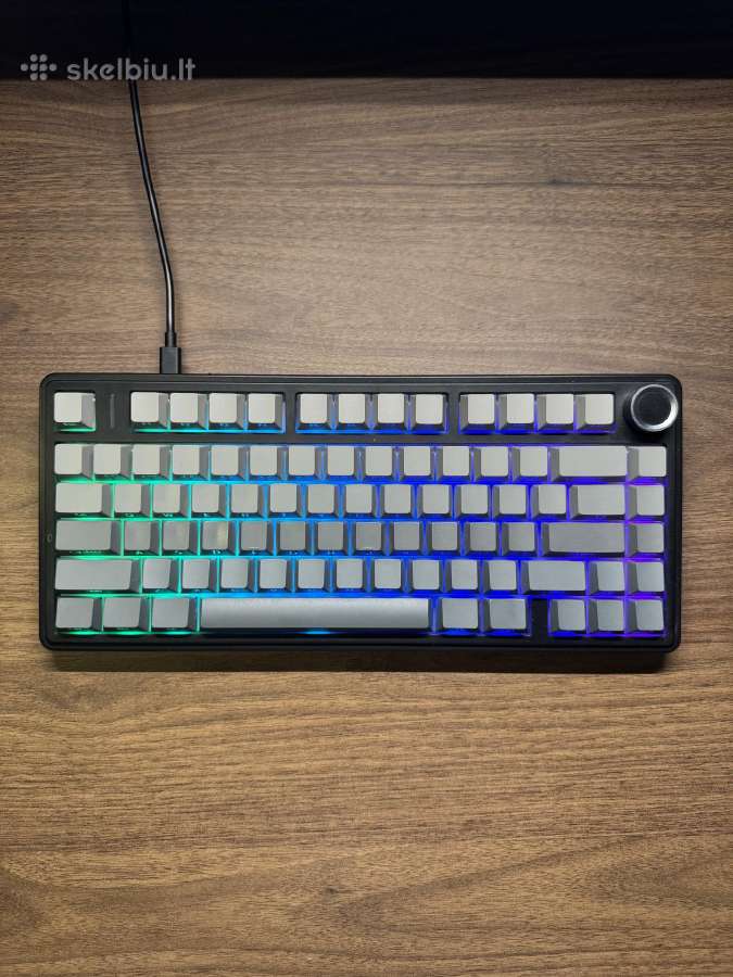 Aula F75 + Keycaps rinkinys – Puikios būklės - nuotraukos Nr. 3