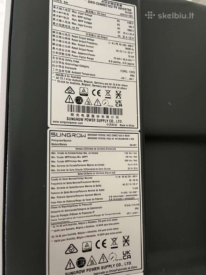 Saules elektrines inverteris sungrow - nuotraukos Nr. 2