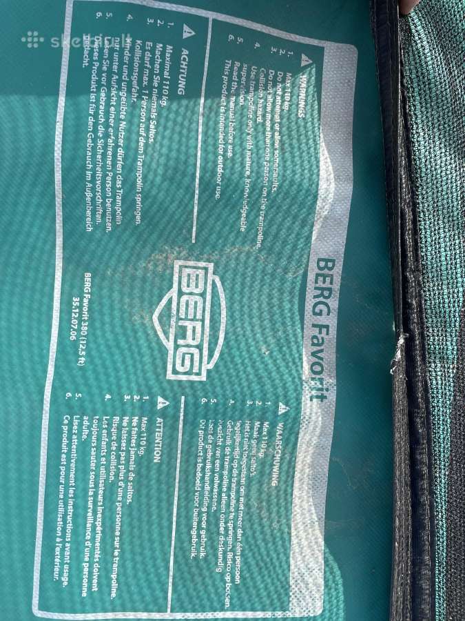 Parduodu batuta Berg 3.80m. - nuotraukos Nr. 4