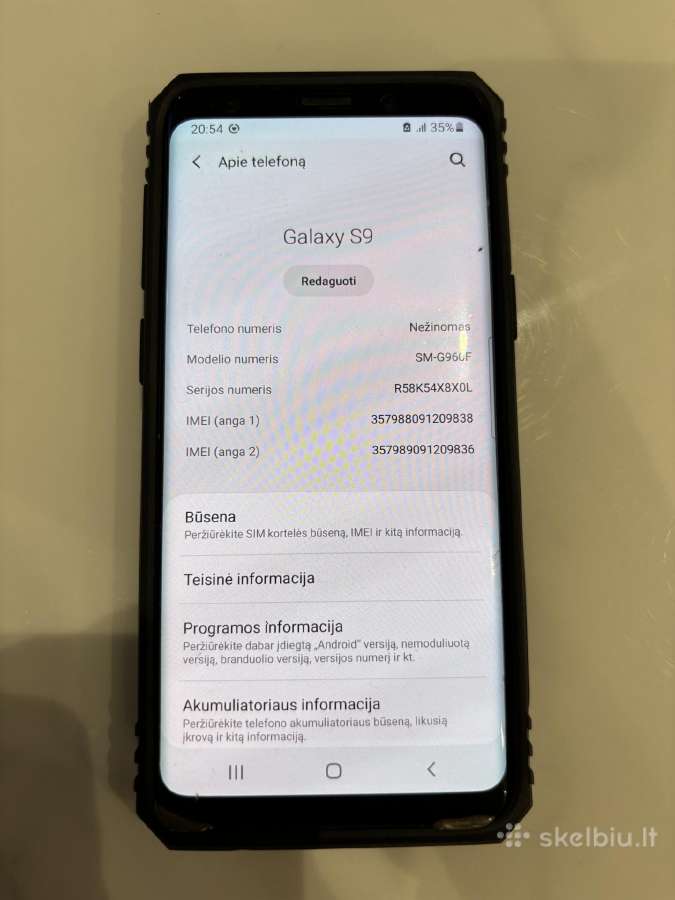 Samsung S9 išmanusis telefonas 64gb - nuotraukos Nr. 11