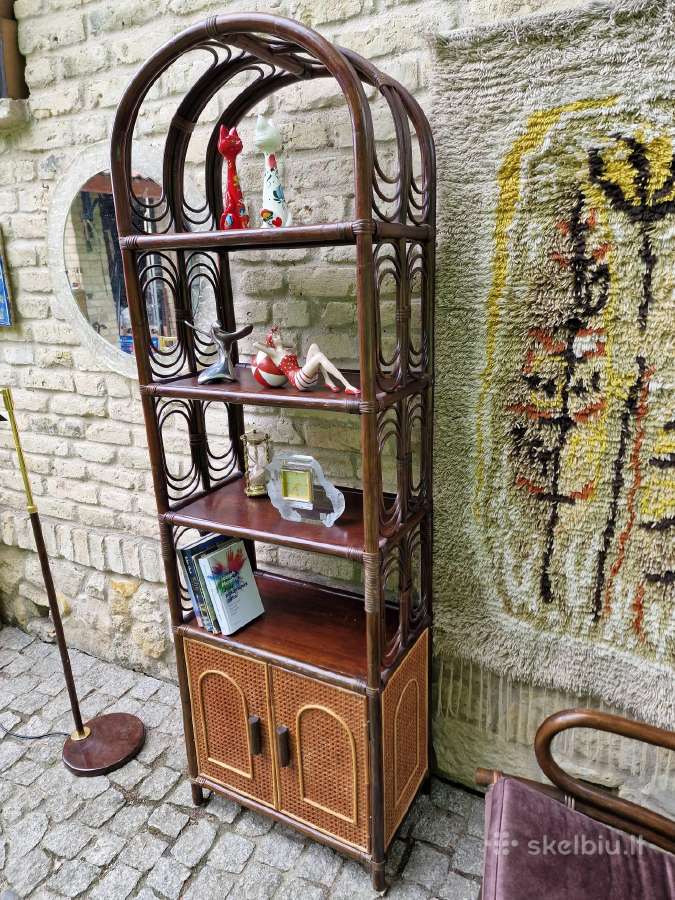 Vintažinė ratango etažerė/lentyna - nuotraukos Nr. 7