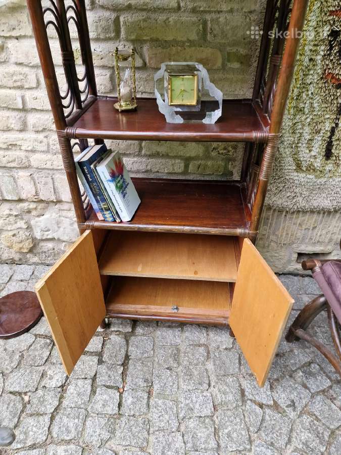 Vintažinė ratango etažerė/lentyna - nuotraukos Nr. 11