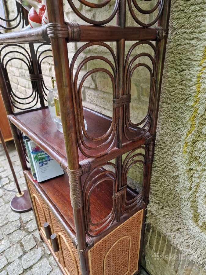Vintažinė ratango etažerė/lentyna - nuotraukos Nr. 13