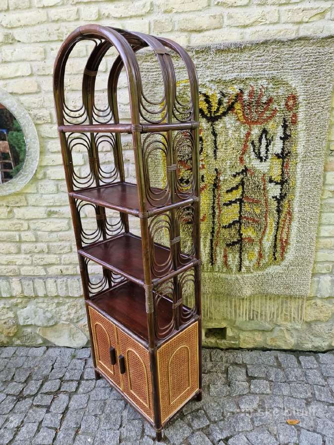 Vintažinė ratango etažerė/lentyna - nuotraukos Nr. 18