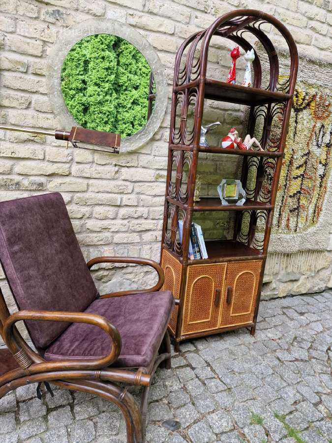 Vintažinė ratango etažerė/lentyna - nuotraukos Nr. 25