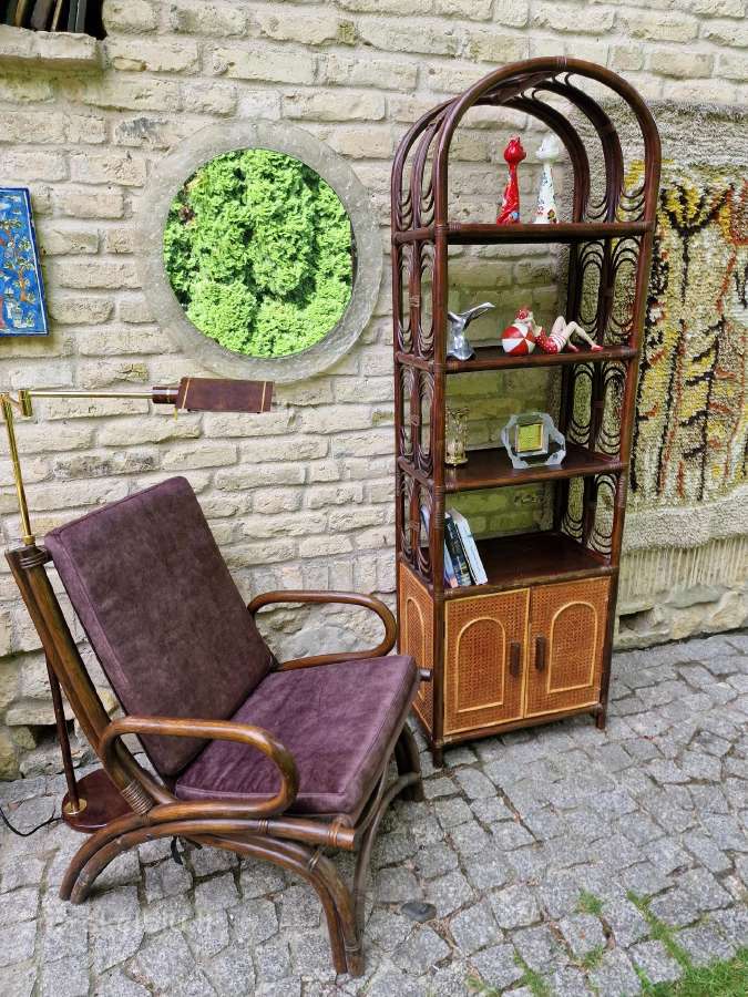 Vintažinė ratango etažerė/lentyna - nuotraukos Nr. 28