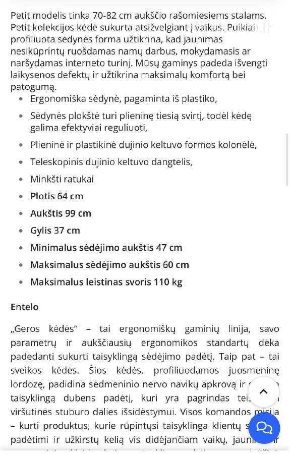 Ergonomiska kede Entelo - nuotraukos Nr. 6