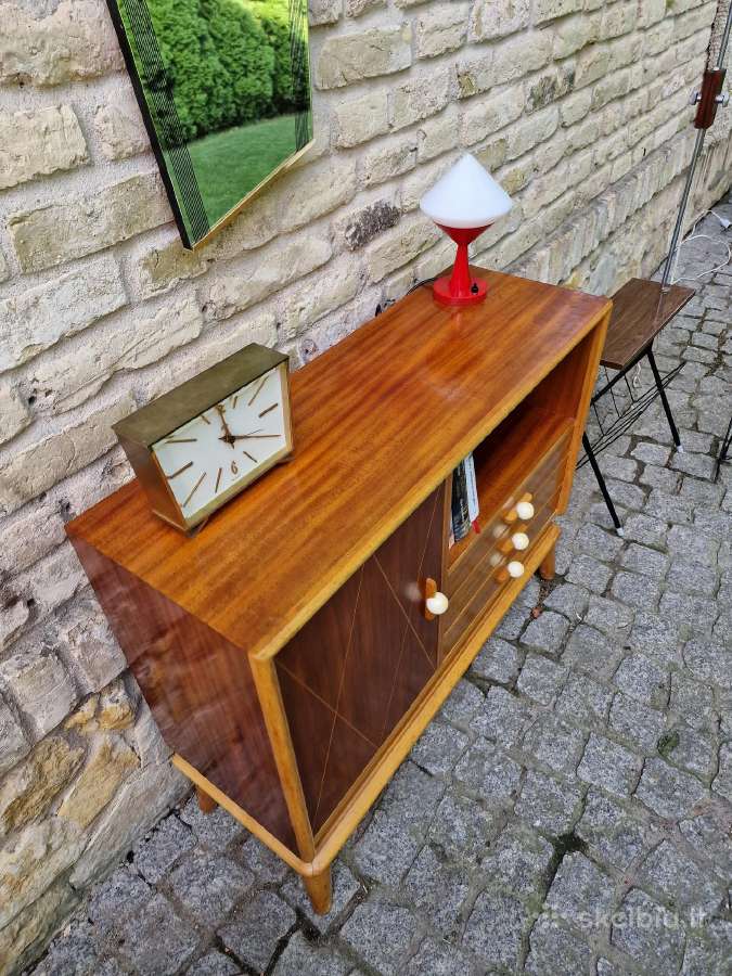 Vintažinė mid century tikmedžio indauja - nuotraukos Nr. 3