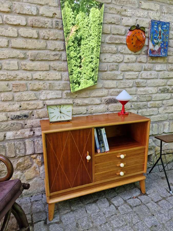 Vintažinė mid century tikmedžio indauja - nuotraukos Nr. 5