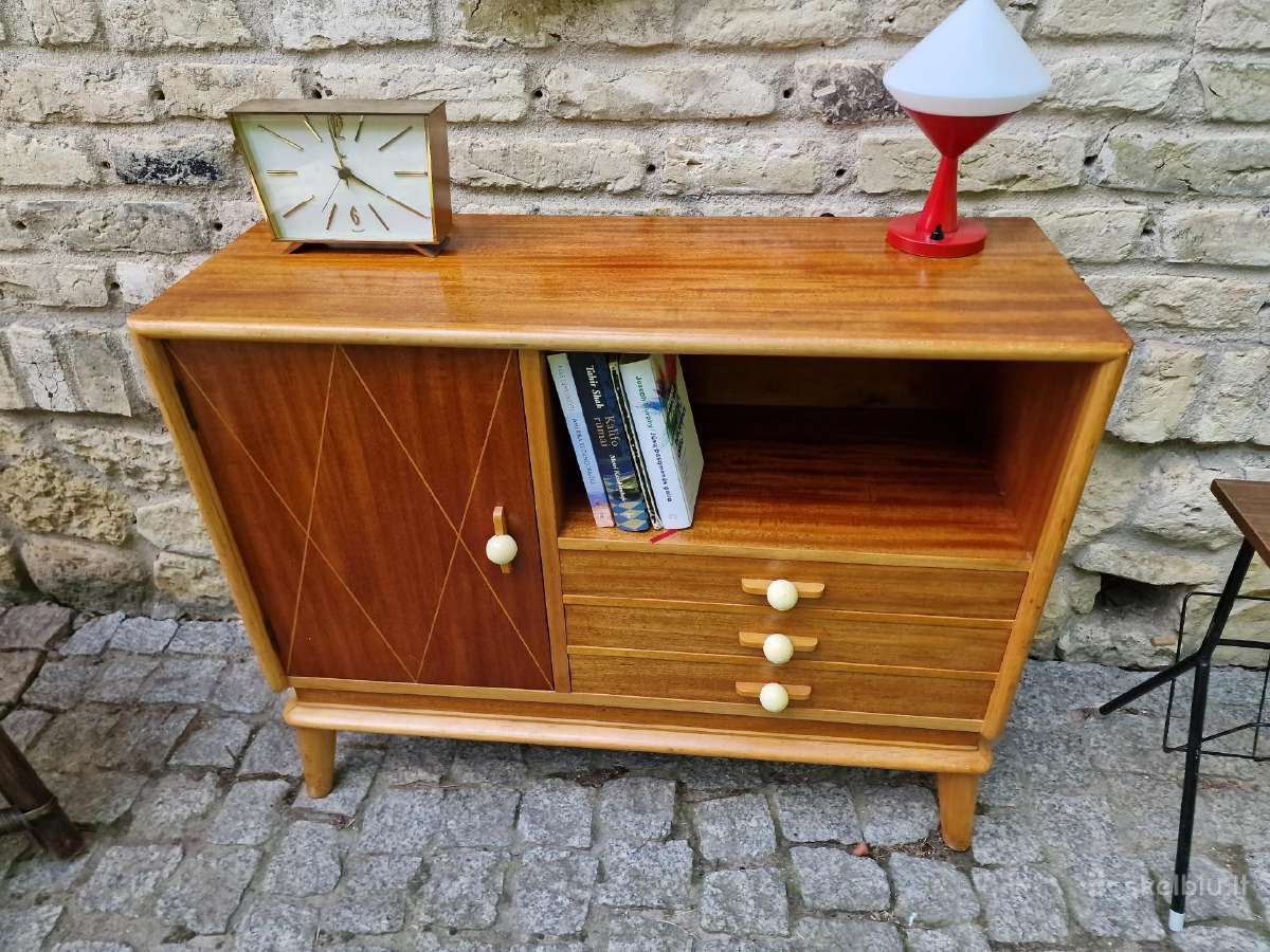 Vintažinė mid century tikmedžio indauja - nuotraukos Nr. 7