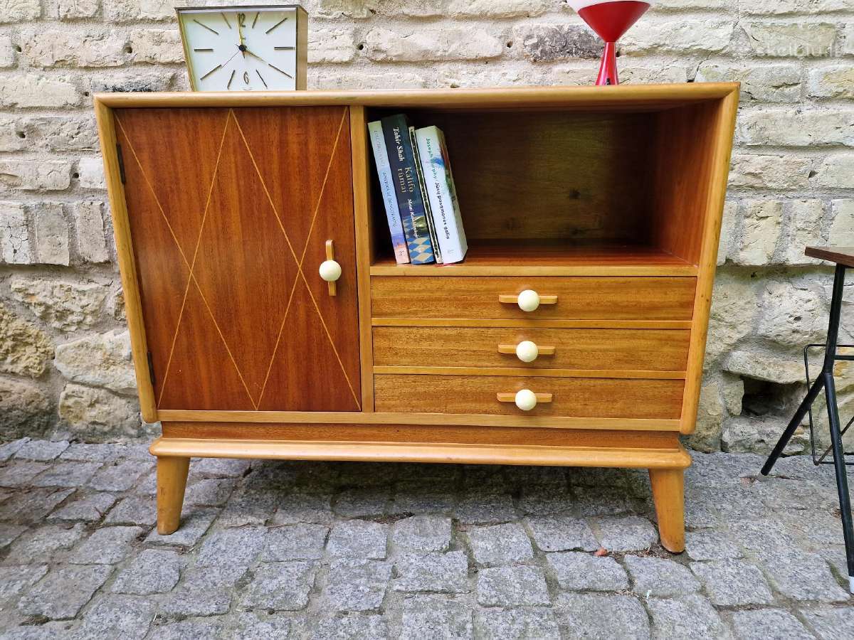 Vintažinė mid century tikmedžio indauja - nuotraukos Nr. 10