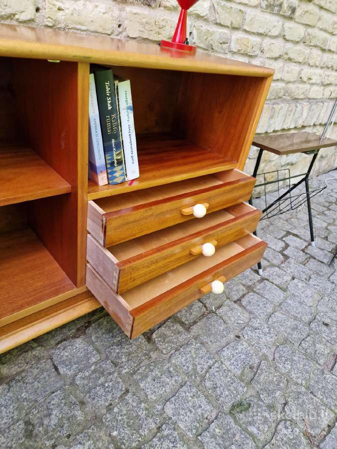 Vintažinė mid century tikmedžio indauja - nuotraukos Nr. 13