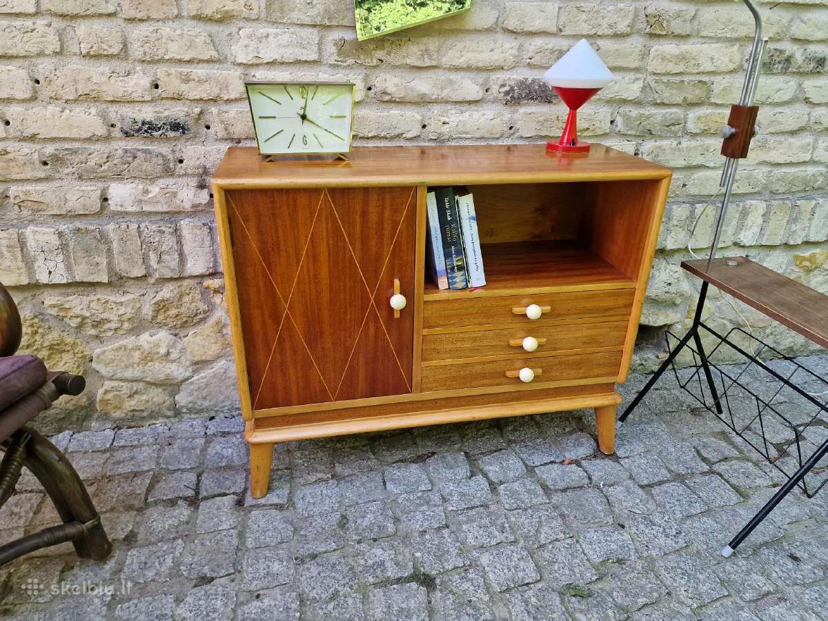 Vintažinė mid century tikmedžio indauja - nuotraukos Nr. 20
