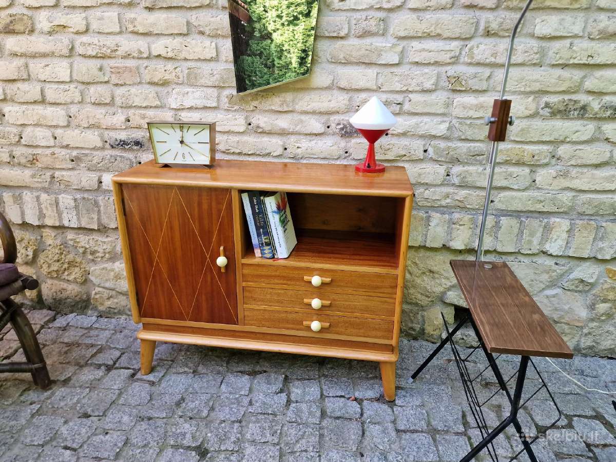 Vintažinė mid century tikmedžio indauja - nuotraukos Nr. 21
