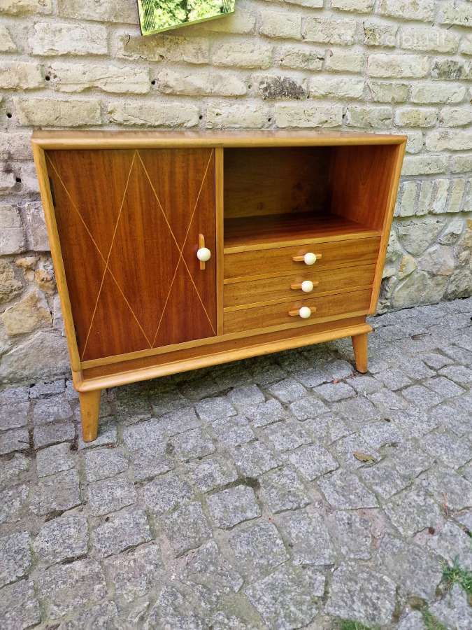 Vintažinė mid century tikmedžio indauja - nuotraukos Nr. 22