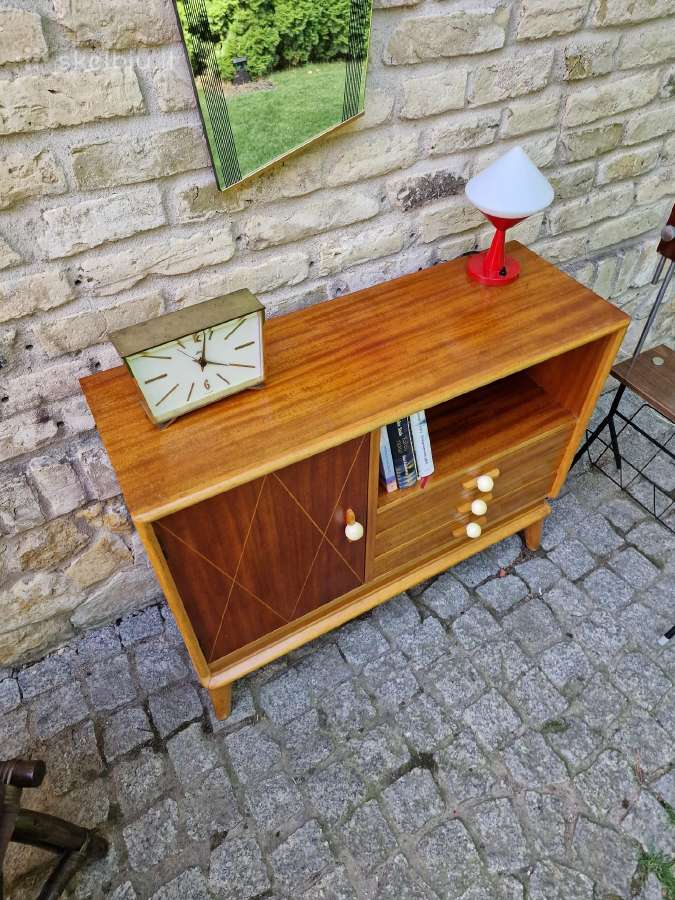 Vintažinė mid century tikmedžio indauja - nuotraukos Nr. 24