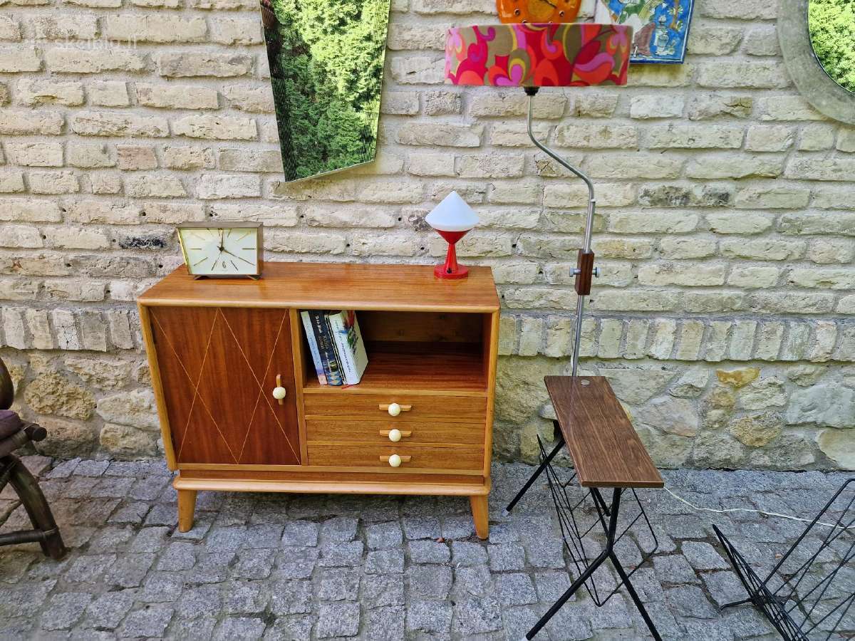 Vintažinė mid century tikmedžio indauja - nuotraukos Nr. 25